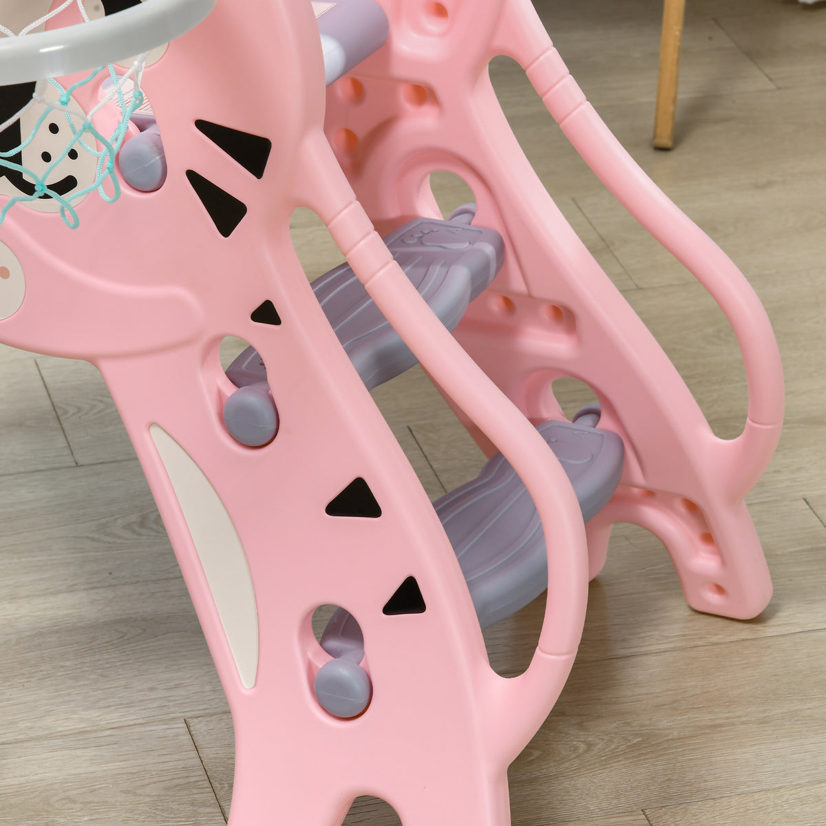 Tobogán Para Niños Aiyaplay Pe Rosa 133x60x70 Cm_3