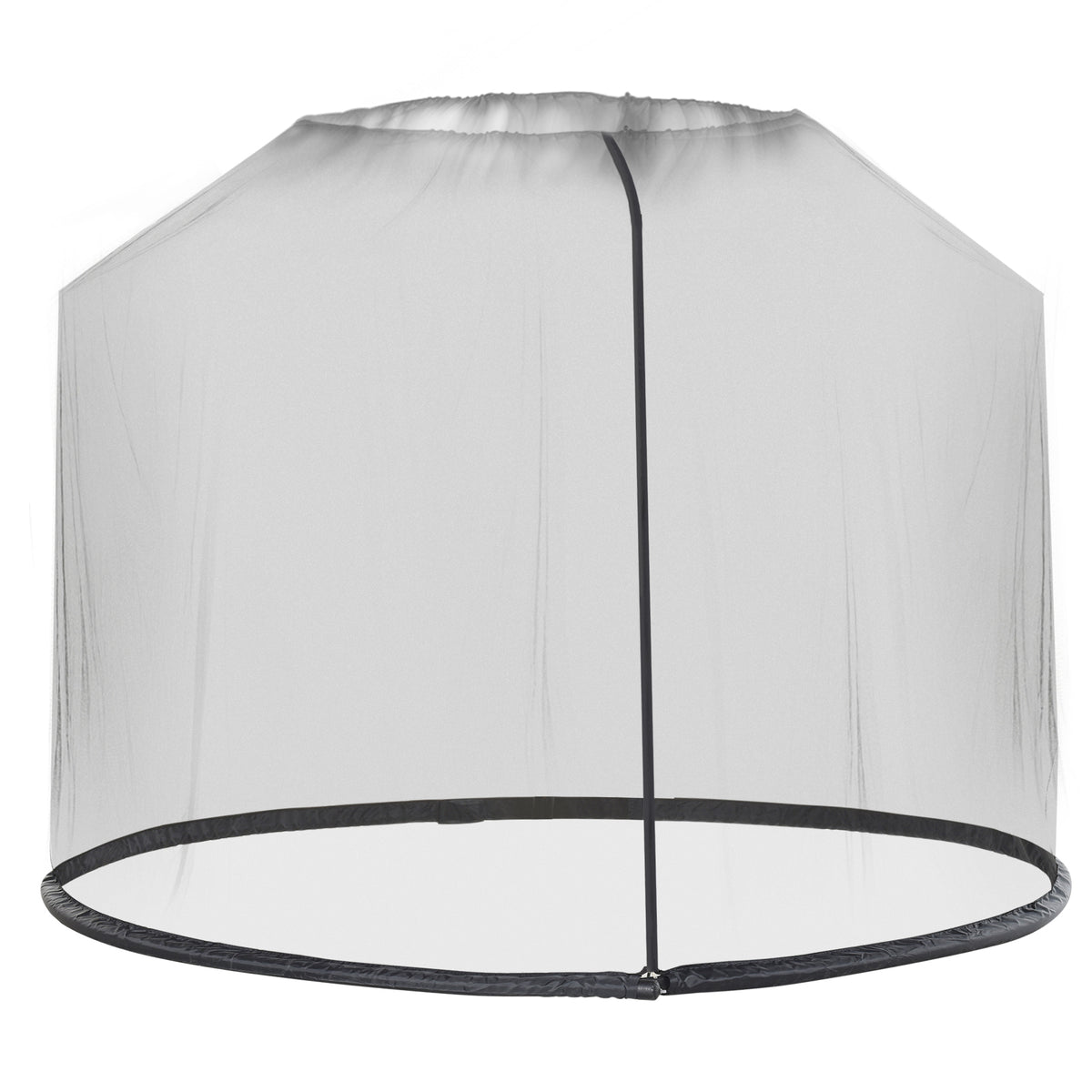Mosquitera De Sombrilla Con Tubo Rellenable Outsunny Negro Ø300x230 Cm_0
