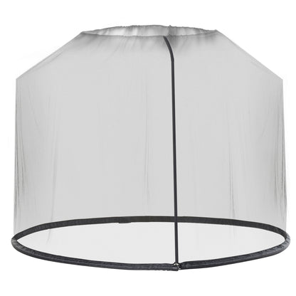 Mosquitera De Sombrilla Con Tubo Rellenable Outsunny Negro Ø300x230 Cm_0