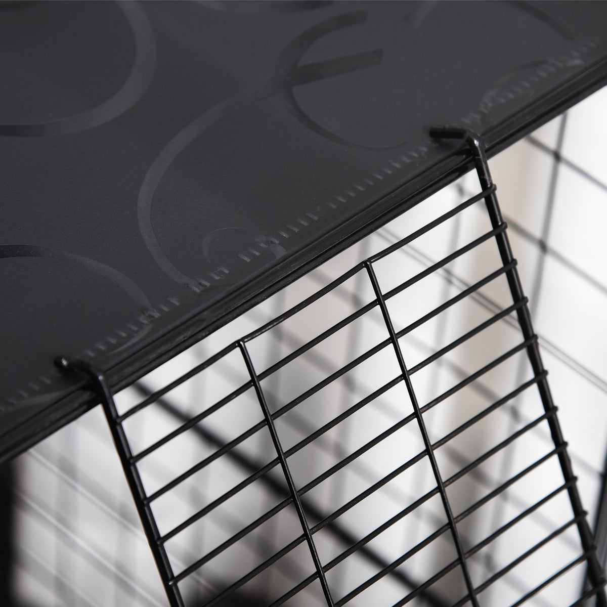 Valla Para Mascotas Pawhut Metal, Pp Negro 70x70x105 Cm_4