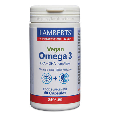 Omega 3 Vegano – 60 Cápsulas, Lamberts