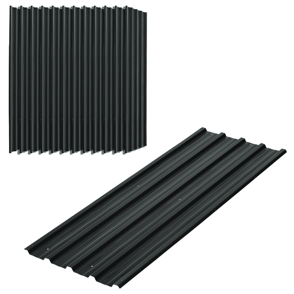 Paneles Acero Galvanizado Outsunny Acero Galvanizado Gris Oscuro 129x45 Cm_0
