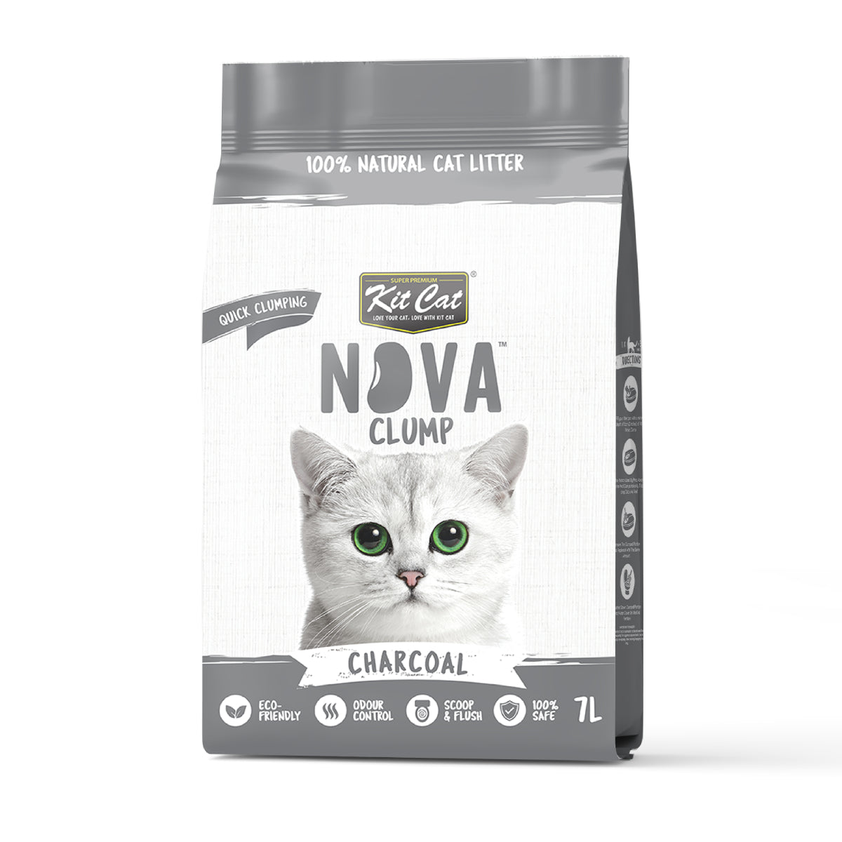 Pack 2x Kit Cat Arena Eco Nova Pack Ahorro - Charcoal 7 L Arena para gatos