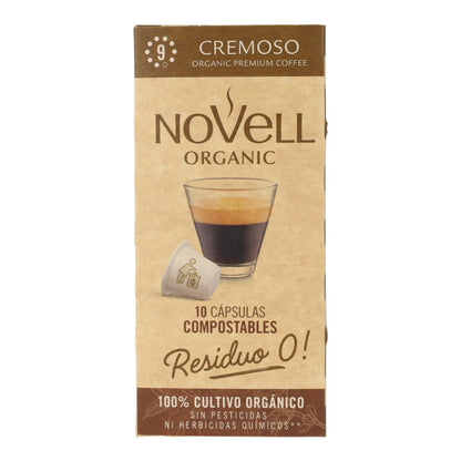 Cápsulas compostables de café cremoso para nespresso 10 unidades