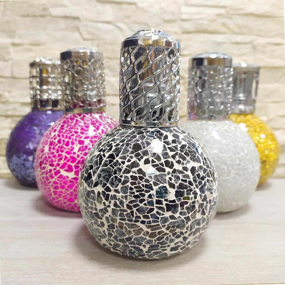 Lámpara Catalítica Mosaico Negro + Aroma Mountain Mint 200ml - Elimina Malos Olores, Impurezas Y Perfuma_4