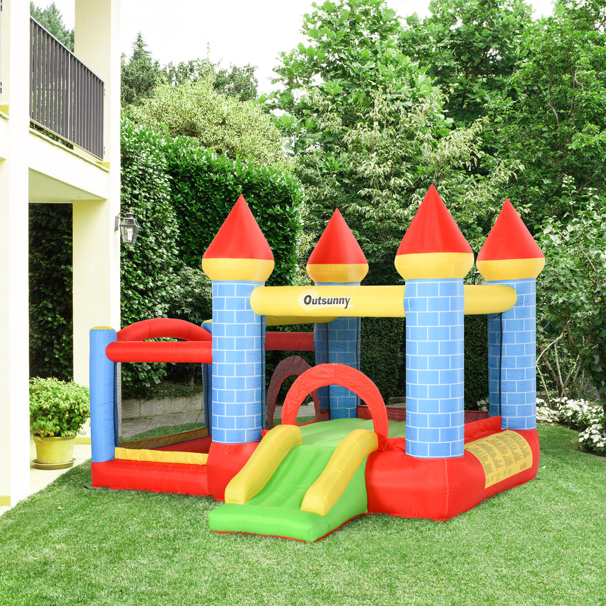 Castillo Inflable Infantil Outsunny Multicolor 280x260x210 Cm_1