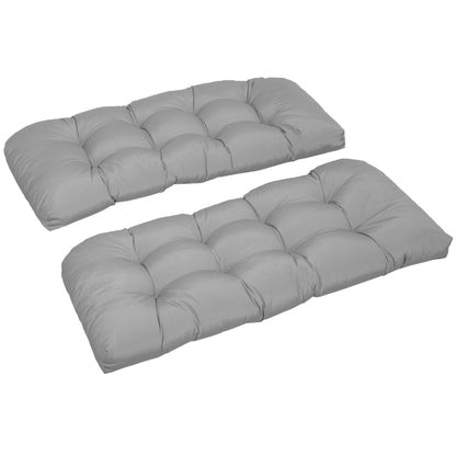 Cojín Para Banco Outsunny Poliéster Gris 110x48x8 Cm_0
