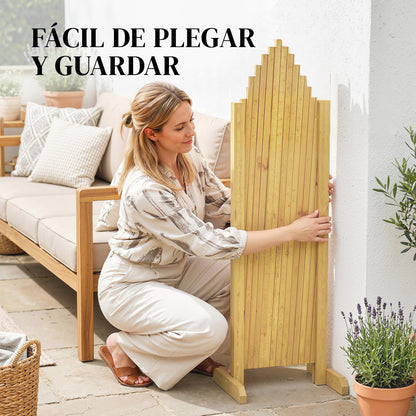 Vallas De Jardín Outsunny Madera De Abeto Madera Natural 180x30x103 Cm_5