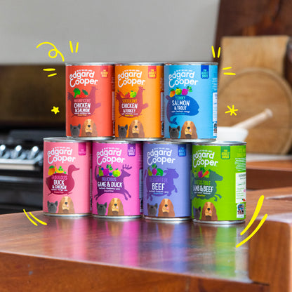 Lata de comida para perros con carne de caza y pato sin cereales | Edgard &amp; Cooper 400 g