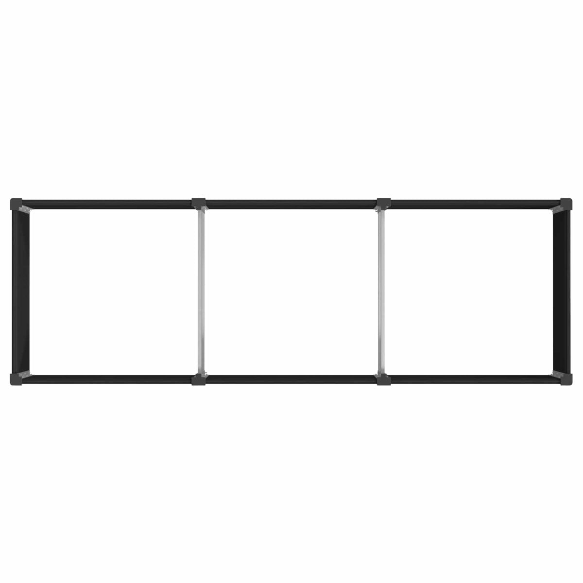 Arriate Elevado Negro 300 X 100 X 54 Cm Wpc Y Aluminio_4