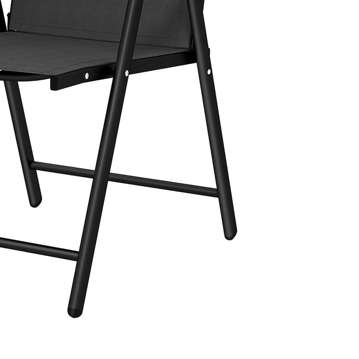 Sillas Plegables Outsunny Acero, Textilene Negro 62x58x97 Cm_5