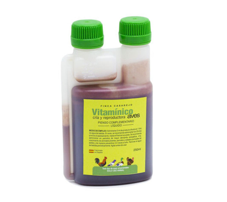 Vitamínico 250ml – Complemento líquido con vitaminas y minerales para aves – Apoyo nutricional_0