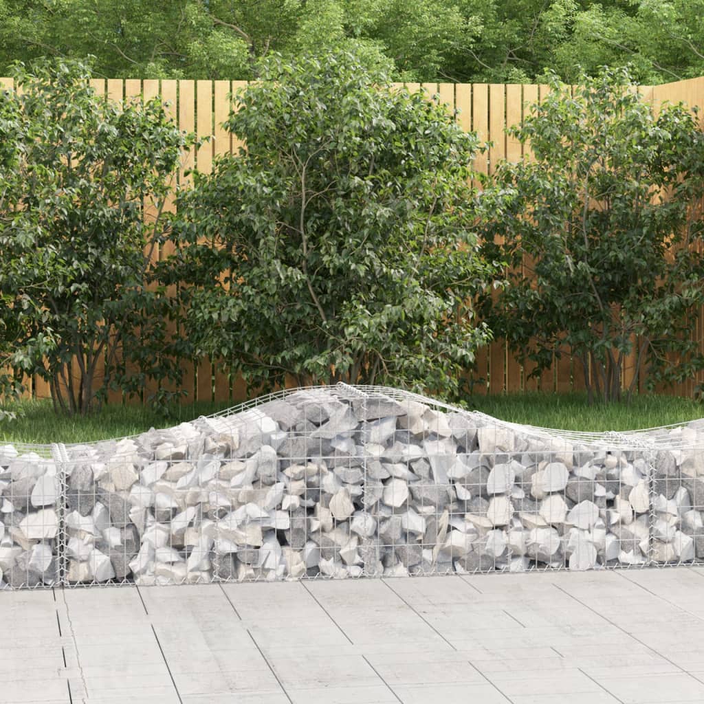 Cestas De Gaviones 40 Uds Forma De Arco Hierro 200x50x40/60 Cm_1