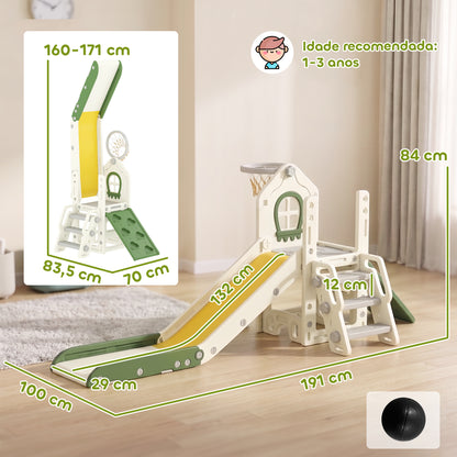 Tobogán Infantil Aiyaplay Hdpe Crema 191x100x84 Cm_2