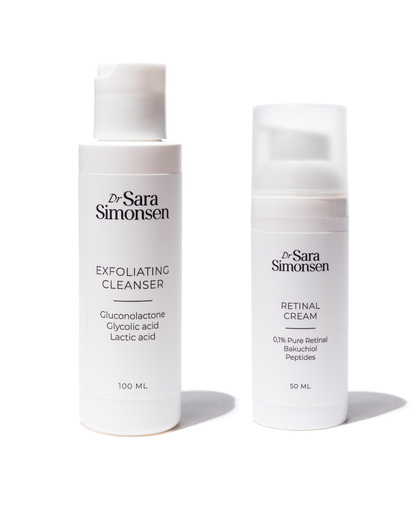 Pack Cosmética Crema Retinal Antienvejecimiento + Limpiador Exfoliante (50+100ml)| Pack Textura Refinada_0
