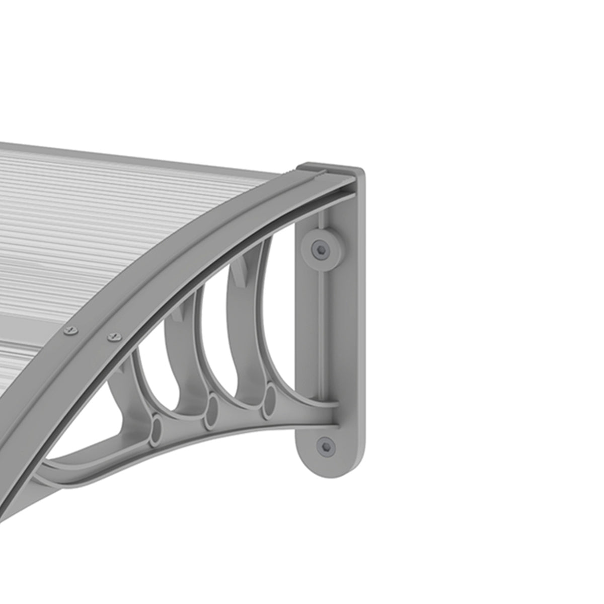 Marquesina Exterior Outsunny Policarbonato Transparente 100x75x23 Cm_5