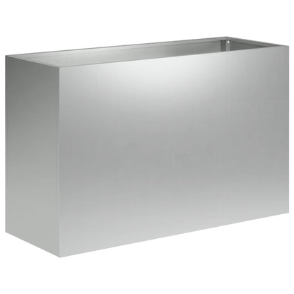 Macetero De Jardín Plateado 80 X 30 X 40 Cm Acero Galvanizado_0