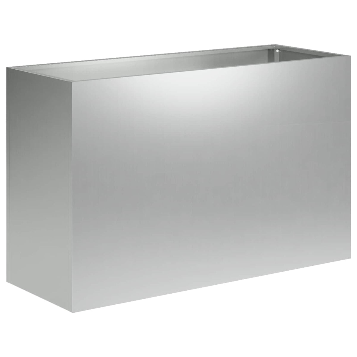 Macetero De Jardín Plateado 80 X 30 X 50 Cm Acero Galvanizado_0