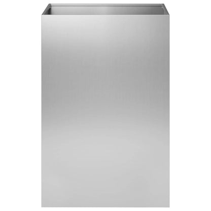 Macetero De Jardín Plateado 40 X 40 X 75 Cm Acero Galvanizado_2