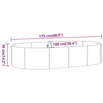 Jardinera Arriate Acero Galvanizado Plata 175x100x36 Cm_5