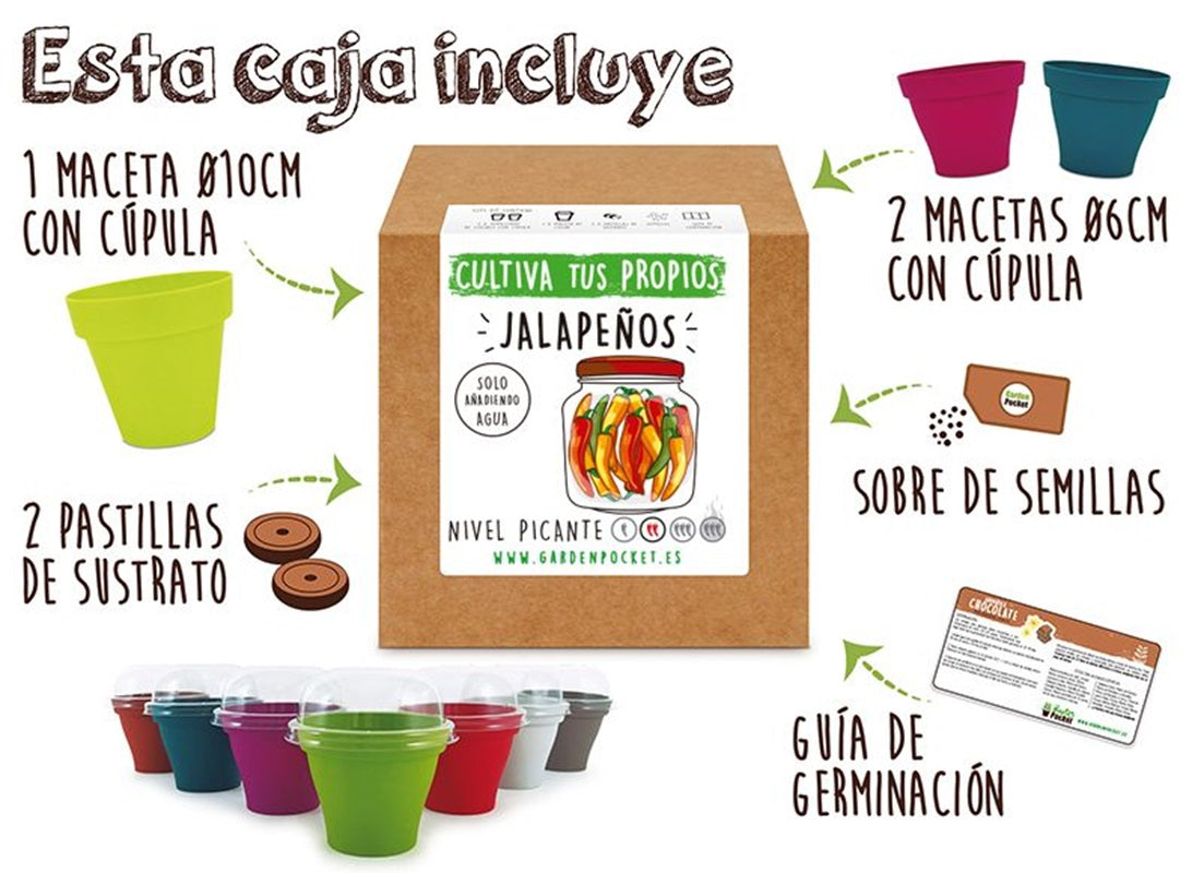 Brotes Pocket para Cultivar "Jalapeños" Garden Pocket
