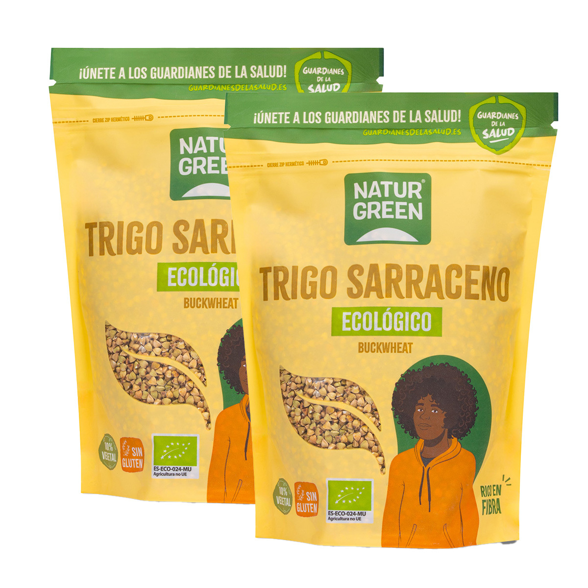 Pack 2 uds Trigo sarraceno bio sin gluten Naturgreen 500 g