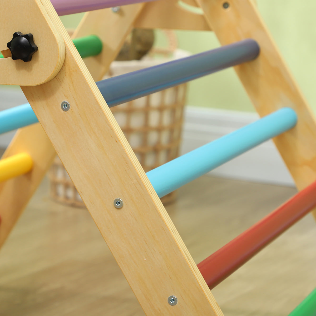 Escalada Para Niños Aiyaplay Madera De Pino Multilaminada Multicolor 178x64.5x63 Cm_3