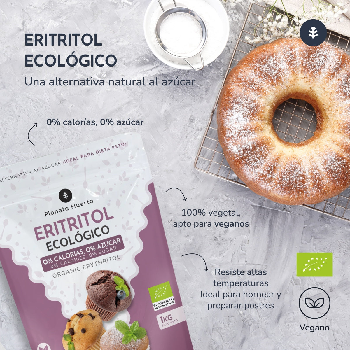 Eritritol ECO Planeta Huerto 500 g