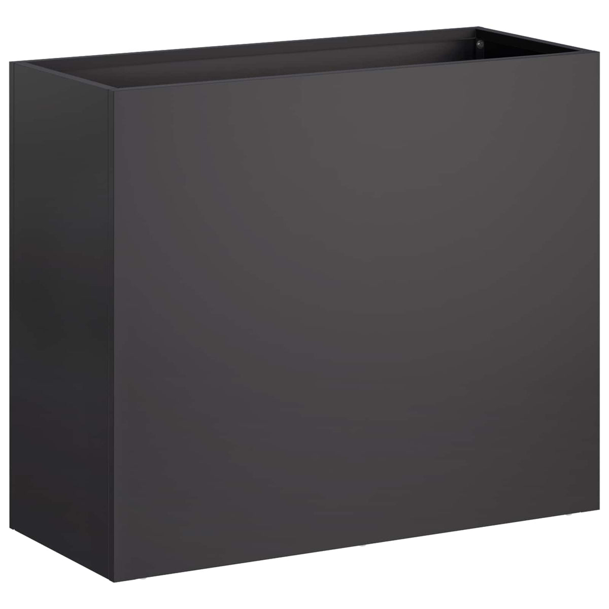 Macetero De Jardín Negro 50 X 20 X 40 Cm Acero Laminado En Frío_0