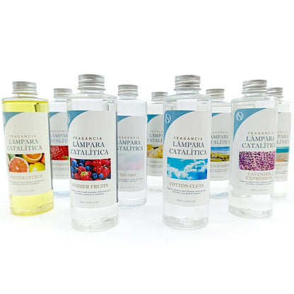 Pack Ahorro Lámpara Catalítica Fucsia Mate + Fragancia Peach Velvet 200ml + Limpiador Neutro 200ml + Mecha Repuesto_4