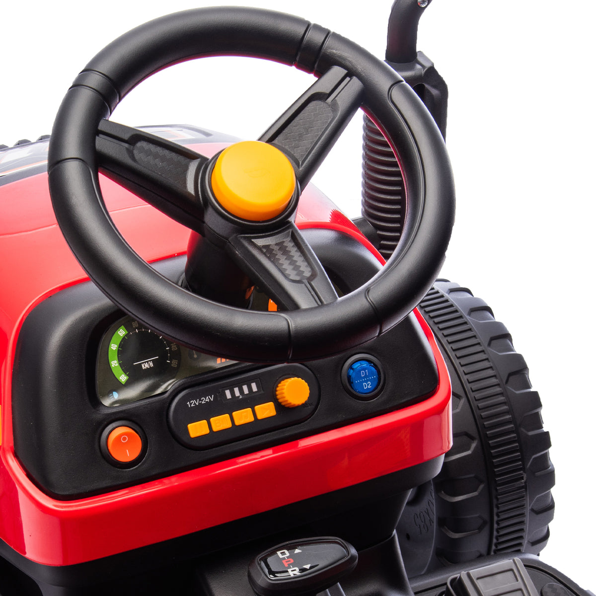 Tractor Eléctrico Infantil Aiyaplay Plástico, Metal Rojo 139x58x55 Cm 370-389v90rd_4