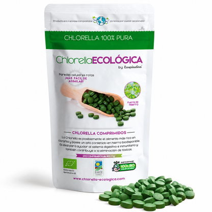 Chlorella Ecológica De Pared Celular Rota Ecospirulina 200 Comprimidos_0