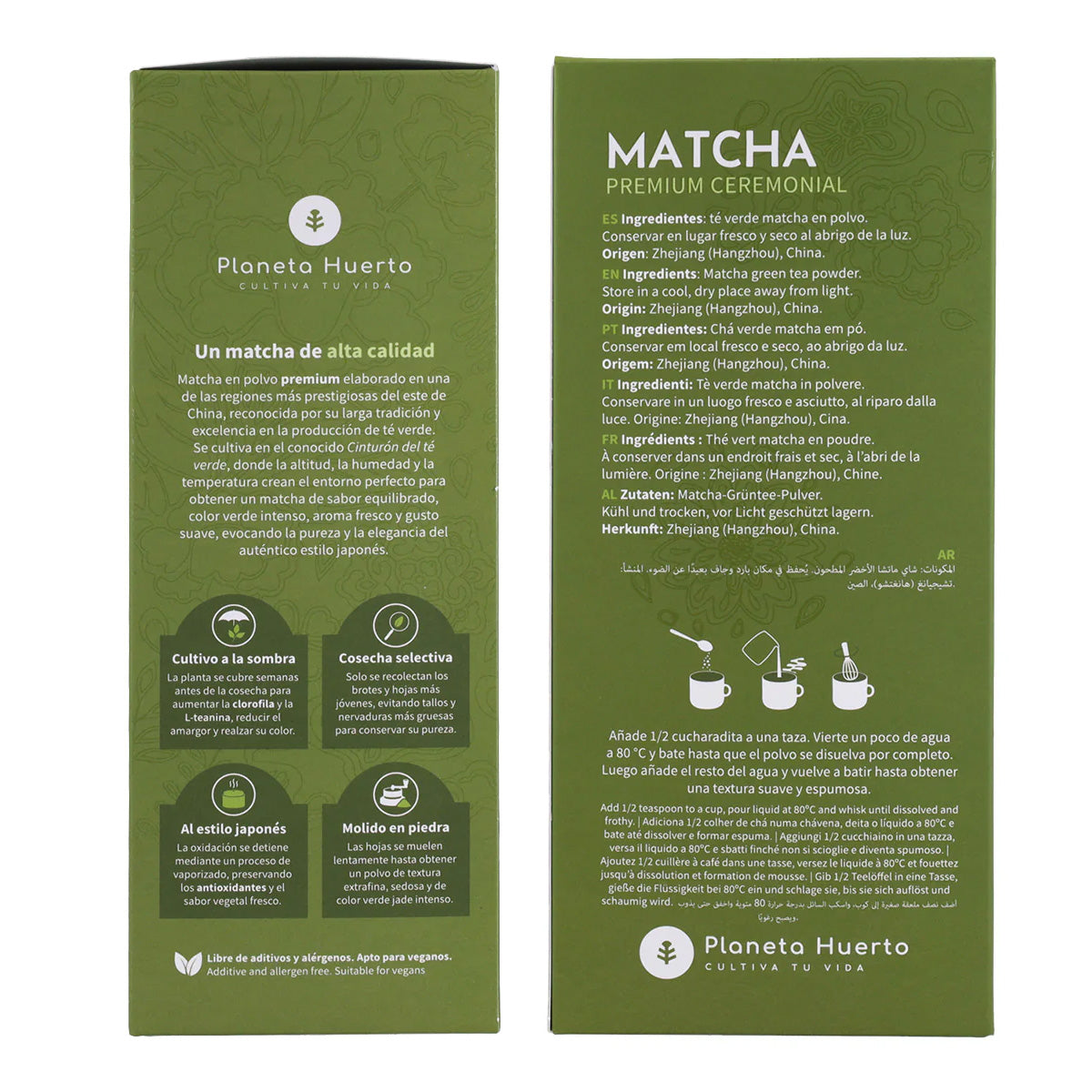 Té Matcha Grado Ceremonial Premium Planeta Huerto 200 g