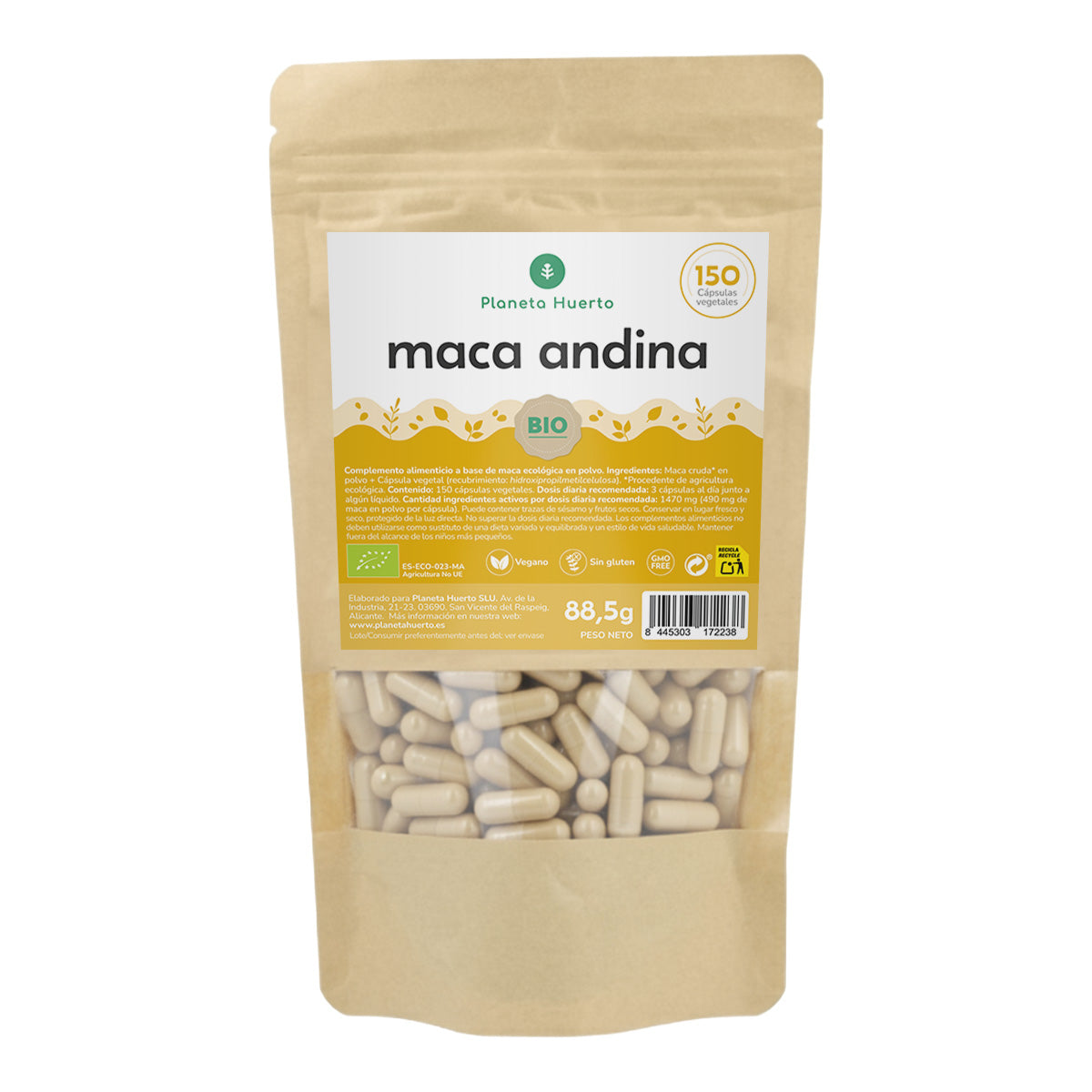 Maca BIO Planeta Huerto 150 Cápsulas
