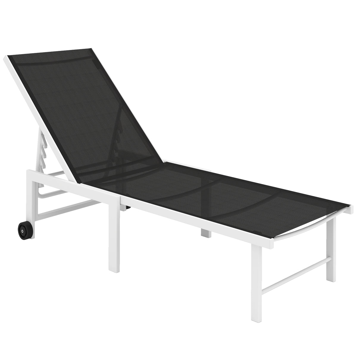 Tumbona Outsunny Acero, Texteline Gris 166x60x84 Cm_0