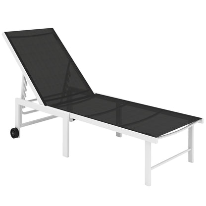 Tumbona Outsunny Acero, Texteline Gris 166x60x84 Cm_0