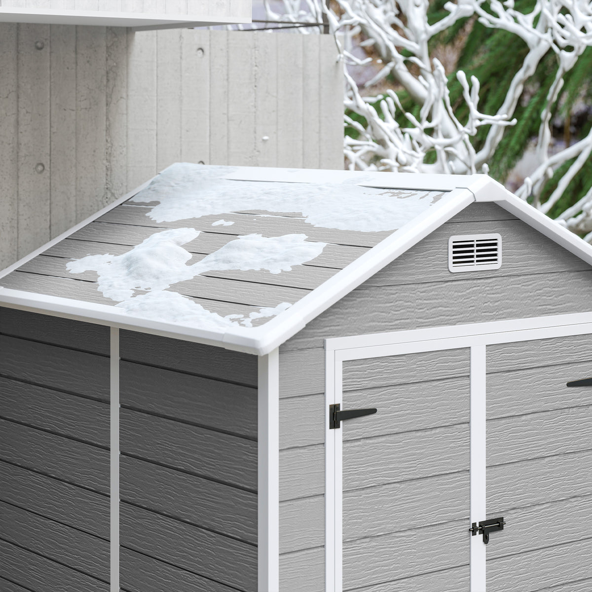 Caseta De Jardín Outsunny Pp, Aluminio Gris Oscuro 182x151x219 Cm 84h-160v00gy_4