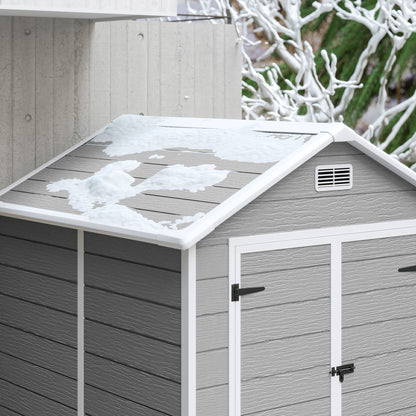 Caseta De Jardín Outsunny Pp, Aluminio Gris Oscuro 182x151x219 Cm 84h-160v00gy_4