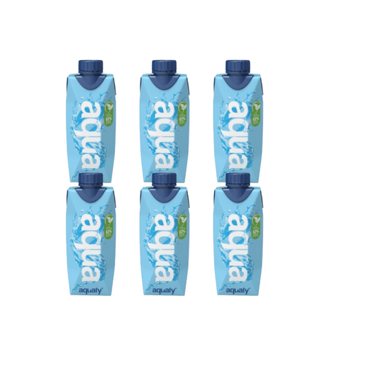 Pack x6 Agua en Cartón Aqualy 330 ml.