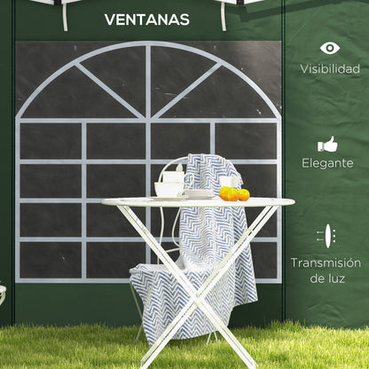 Paredes Para Carpa Outsunny Tela Oxford Verde 295x195 Cm_5