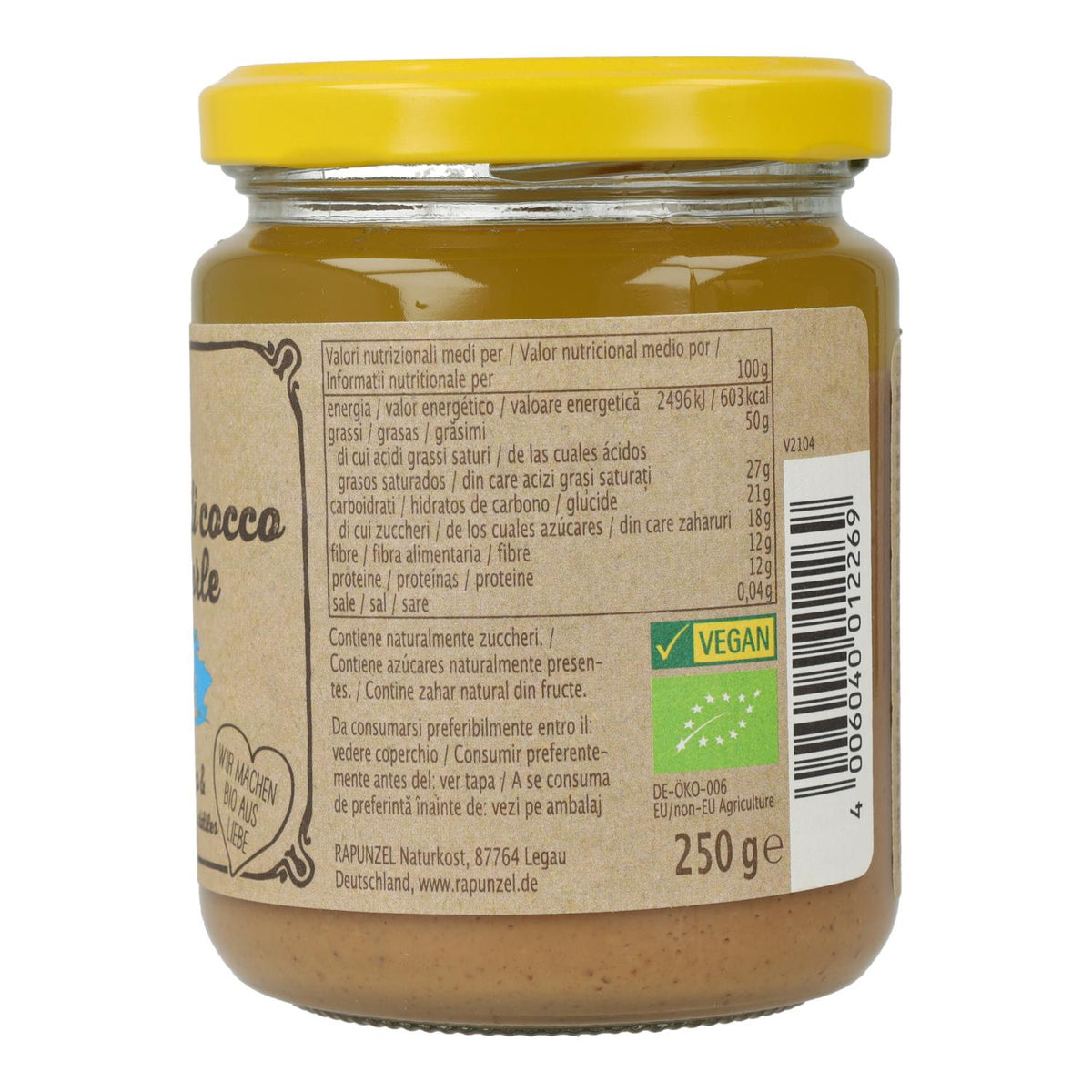 Crema de Almendras y Coco BIO Rapunzel 250gr