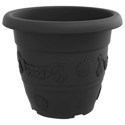 Maceta Redonda Para Flores 24 Uds. Negro Ø 34 X 28 Cm Plástico_4