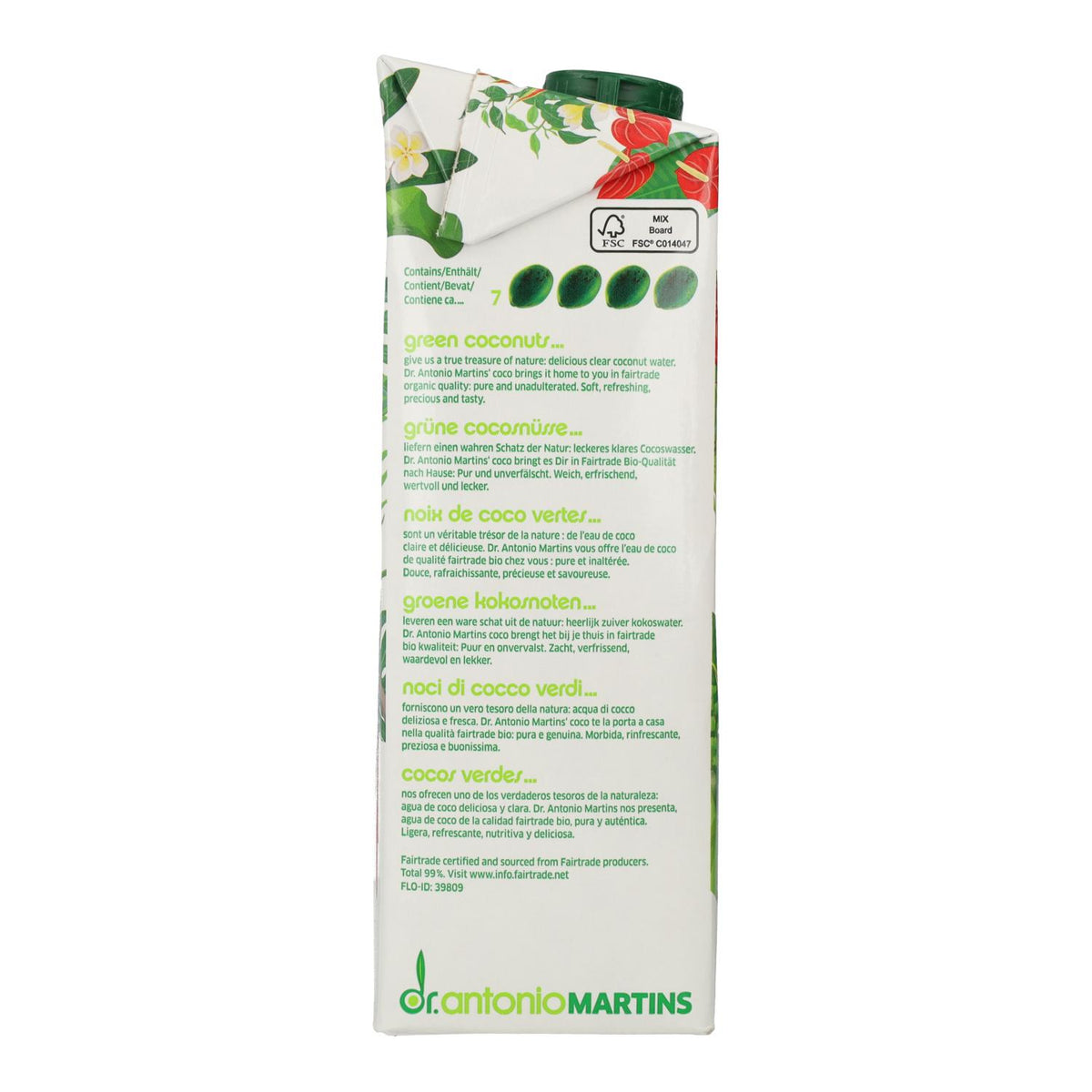 Bebida de Coco Maduro Pure Bio Dr. Martins 1L