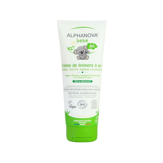 Crema de Linimento BIO Ecológica 4 en 1 Alphanova Bebé 200ml