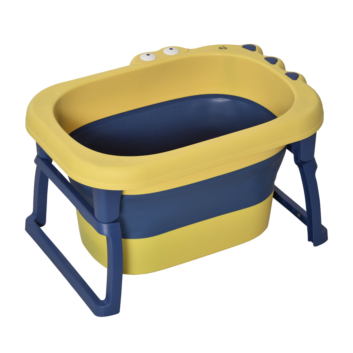 Bañera Para Bebé Homcom Pp, Tpe Amarillo Y Azul 75.3x55.4x43 Cm_0