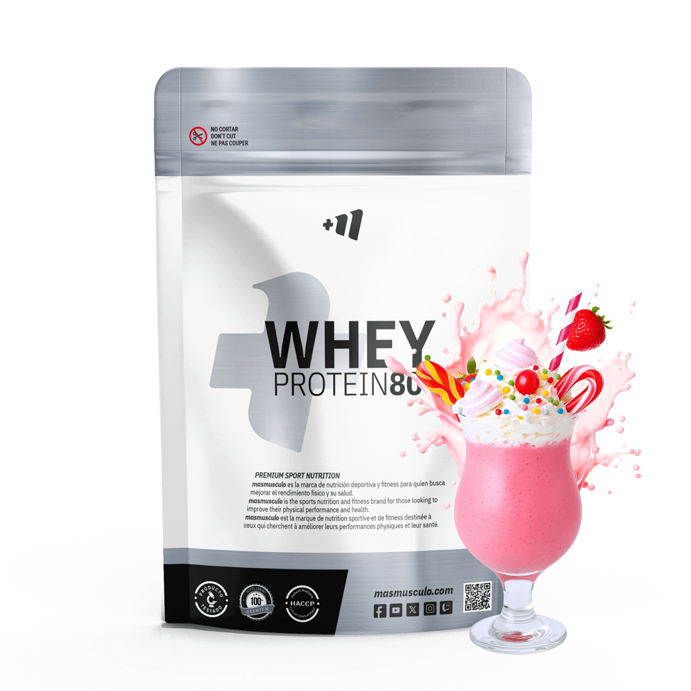 Whey Protein80 - 1kg - Sueño De Fresa (strawberry Dreams) - Aumenta La Masa Muscular - Masmusculo_0