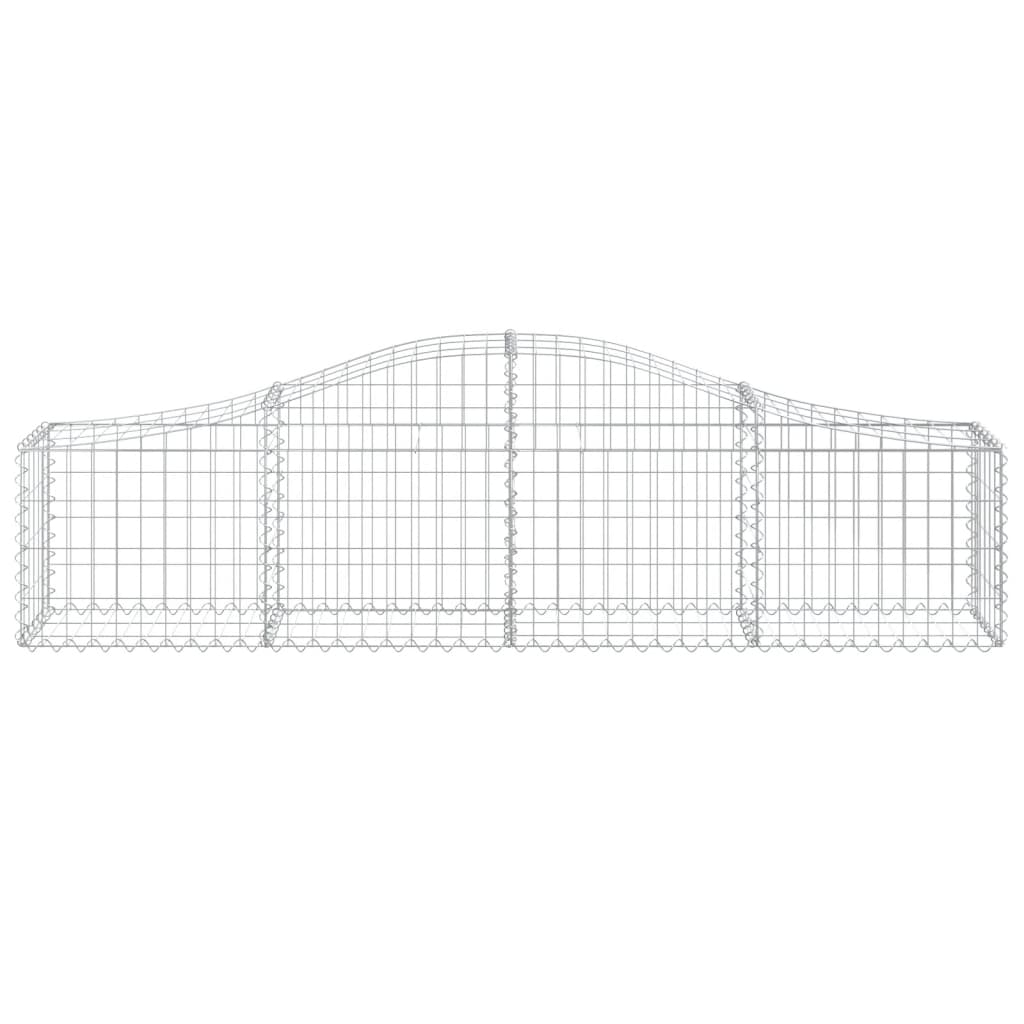 Cestas De Gaviones 6 Uds Forma De Arco Hierro 200x30x40/60 Cm_3