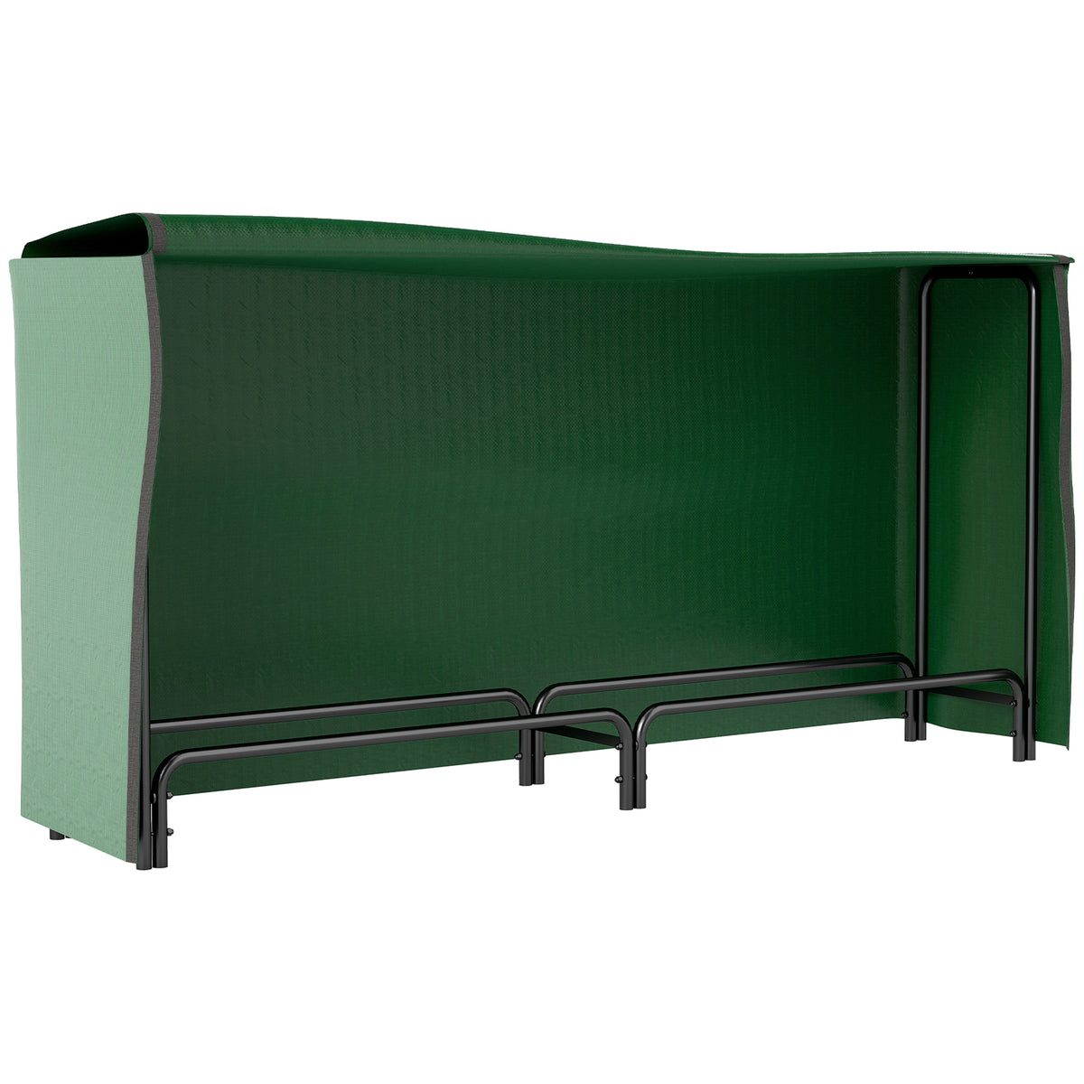 Estante Para Leña Outsunny Metal, Pe Negro 200x36x99 Cm_0