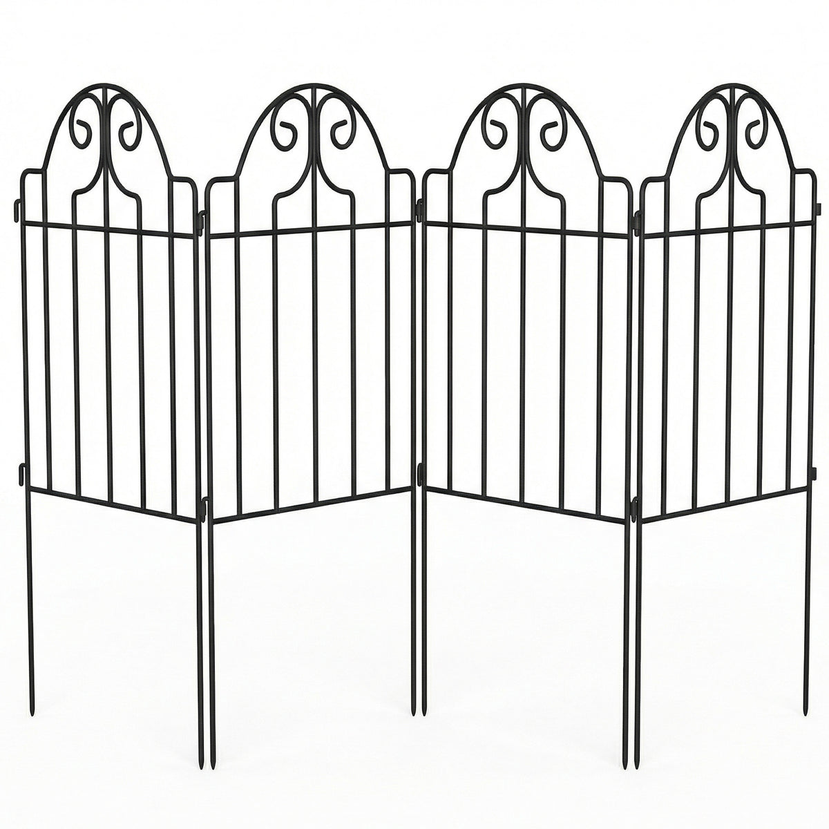 Vallas De Jardín Outsunny Metal Negro 125x57 Cm_1