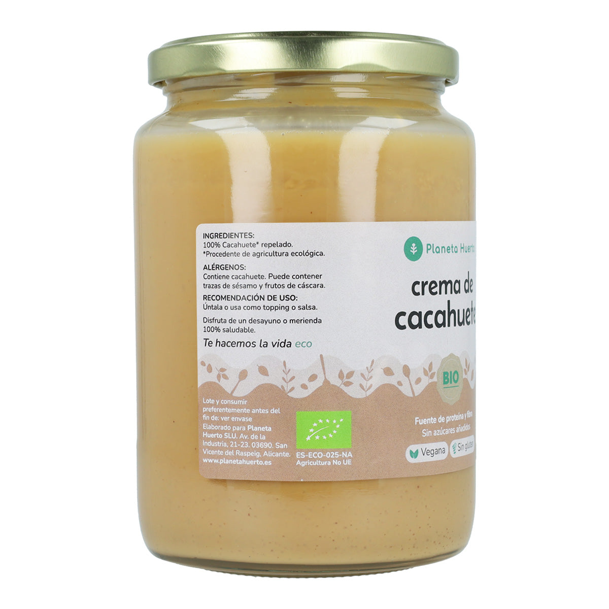 Pack 6x Crema de Cacahuetes ECO Planeta Huerto 700g